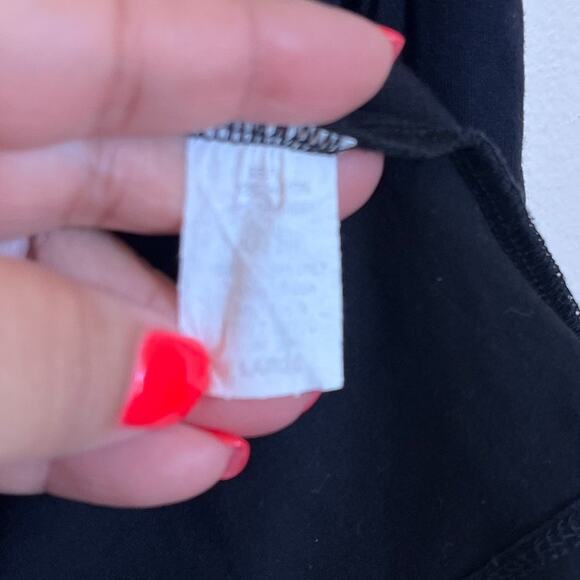 Vintage 90s Y2K Cache Womens Shirt Size L Black Sheer Mesh 3D Flowers Stretchy - Picture 8 of 8